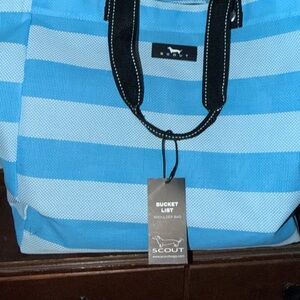 Scout Blue and White Striped Shoulder Bag